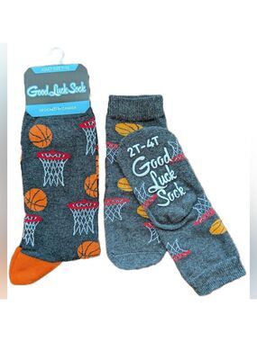 🇨🇦‎ Good Luck Sock Dad/Toddler Matching Basketball Design Socks